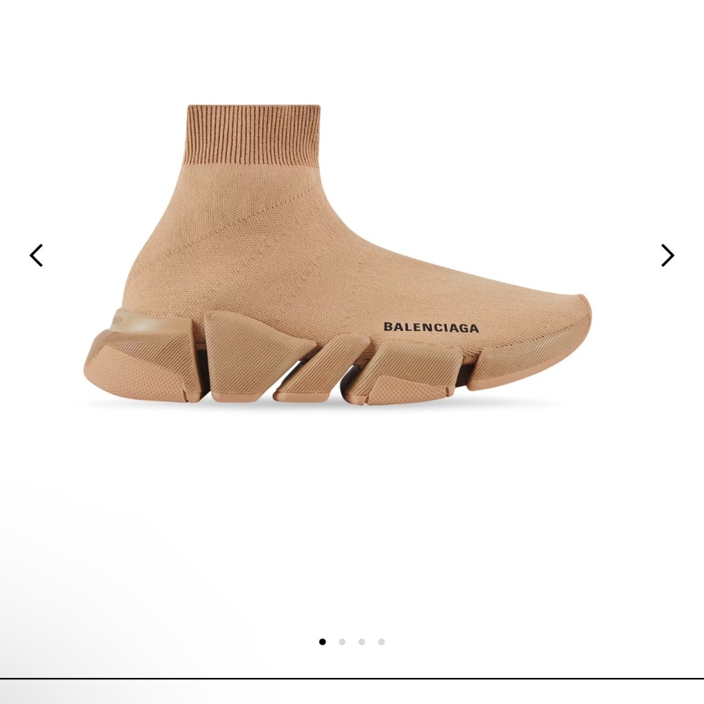 Balenciaga tan speed 2.0 runner sock sneaker